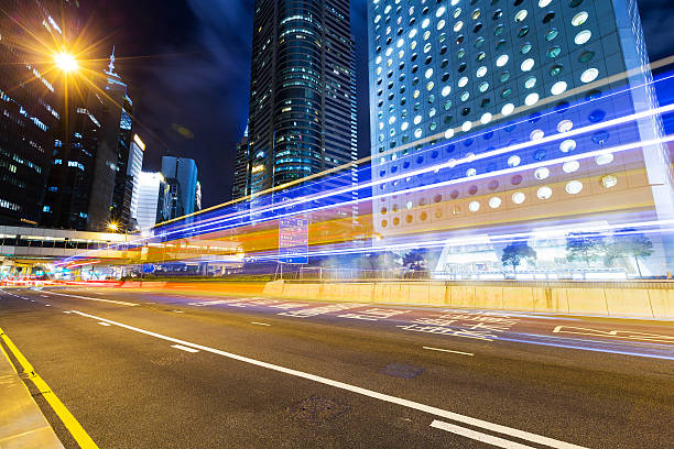 istock Night traffic in Hong Kong 623746486