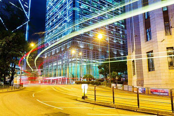 istock Night traffic in Hong Kong 623747506