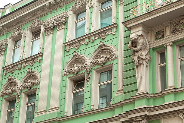 istock Beautiful building facade in Russia. 623747986