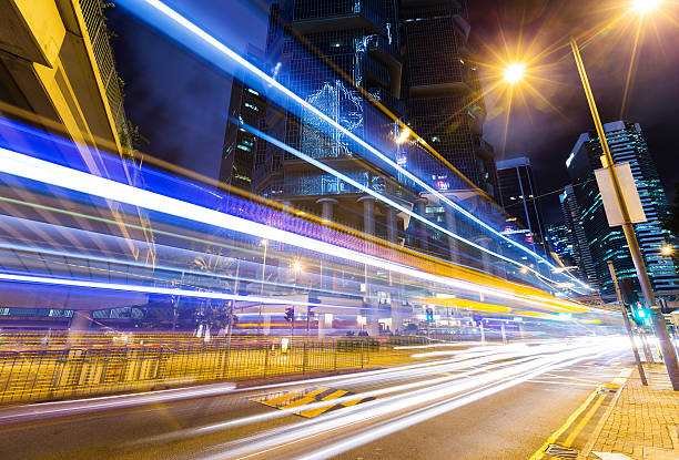 istock Night traffic in Hong Kong 623748370