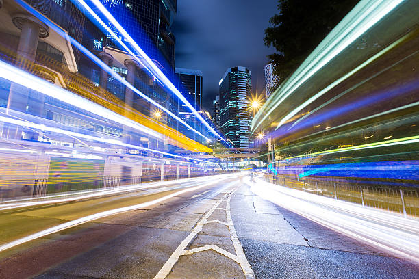 istock Night traffic in Hong Kong 623748574
