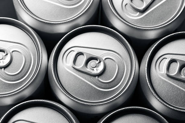 istock Close-up of aluminum drink cans 623749426