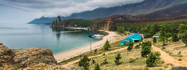 The panorama of the Bay is Sandy. Baikal