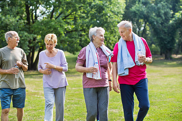 istock Senior people in the park after exercise 623768612