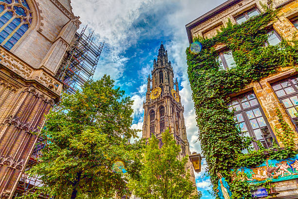 Cathedral of Our Lady in Antwerp, Belgium, HDR Image.