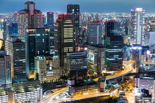 istock Cityscape of Osaka at night 623774432