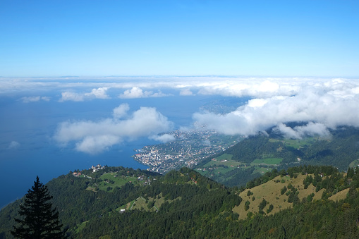 The Riviera Vaudoise from the Rocher de Naye