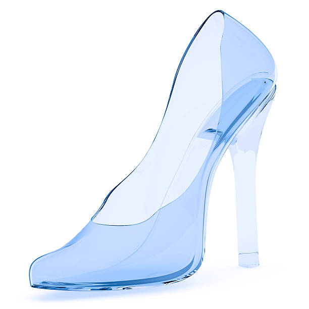 Glass slipper stock photo