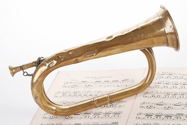 istock Antique brass trumpet 623781674