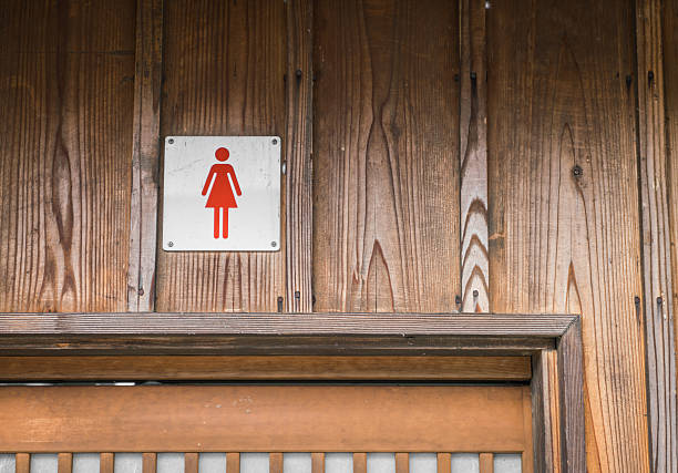 istock Sign for women's toilets 623782386