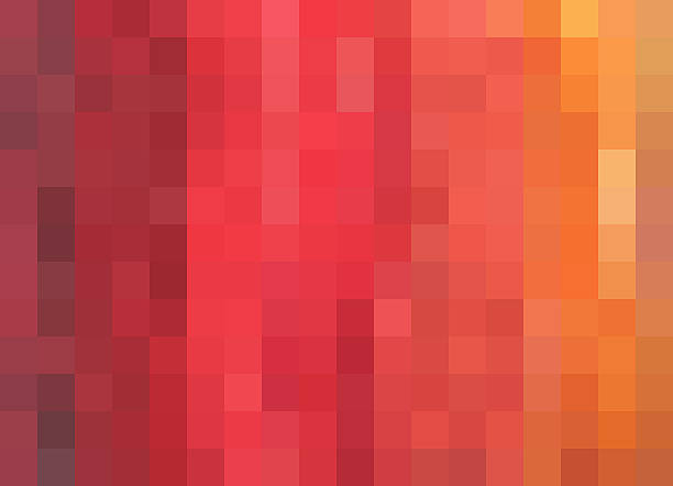 istock Mosaic Background, pixels background, deep red to gold gradation 623783610