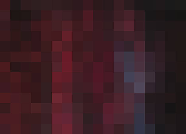 istock Mosaic Background, pixels background, deep reds with blue and gray 623783650