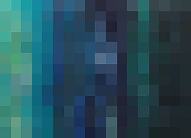 istock Mosaic Background, pixels background, deep blue, green, teal, purple 623783824