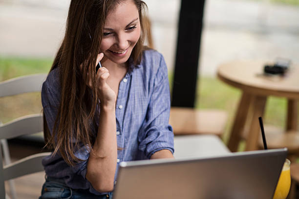istock Young woman talking over smartphone 623822178