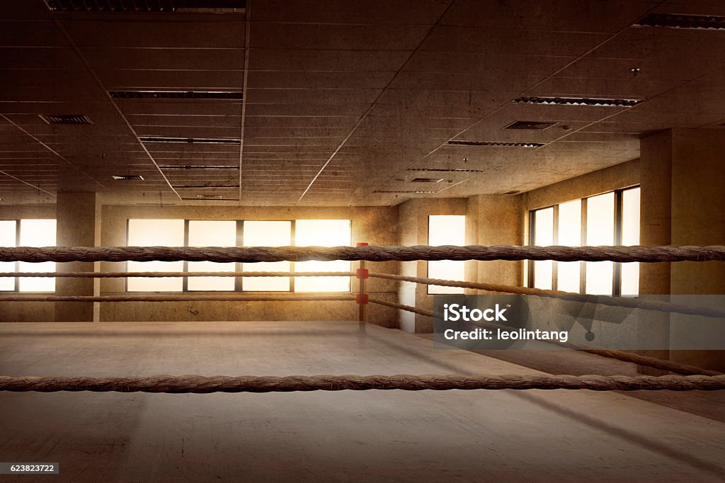 Empty ring boxing arena for training - Royalty-free Boks ringi Stok görsel