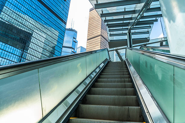 istock escalator in Hong Kong downtown district 623824184
