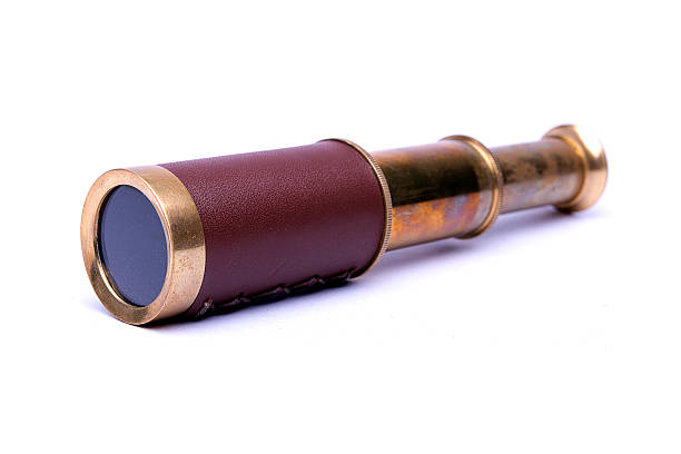 istock Vintage spyglass on white background 623825356