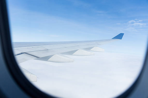 istock View out of airplane window 623826726