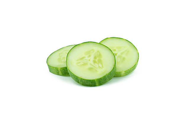 fresh cucumbers isolated on white stock photo