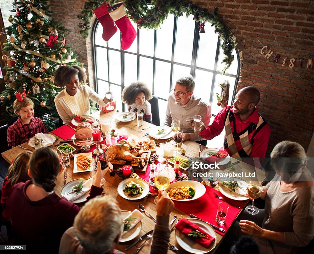 Family Together Christmas Celebration Concept Candle Stock Photo