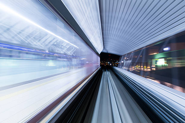 istock Blurred motion on the Subway in Tokyo 623828228