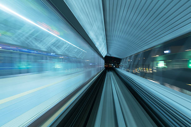 istock Blurred motion on the Subway in Tokyo 623828242
