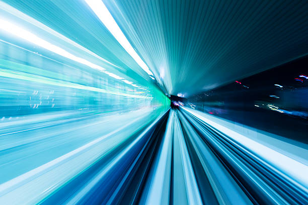 istock Blurred motion on the Subway in Tokyo 623828382