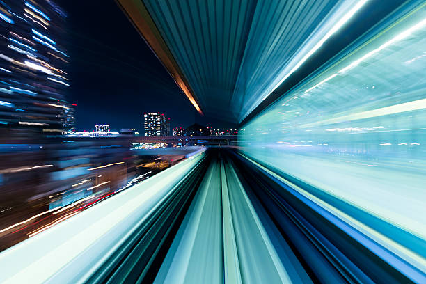 istock Blurred motion on the Subway in Tokyo 623828652