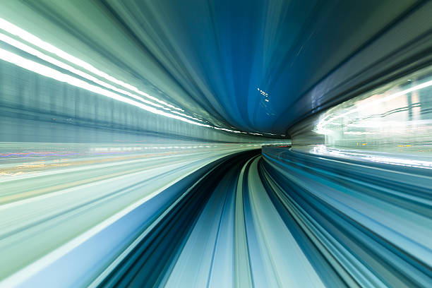 istock Blurred motion on the Subway in Tokyo 623828740
