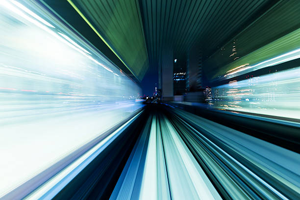 istock Blurred motion on the Subway in Tokyo 623828880