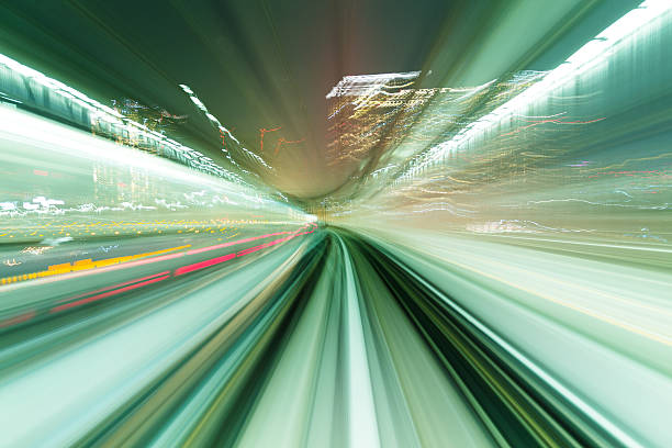 istock Blurred motion on the Subway in Tokyo 623829090