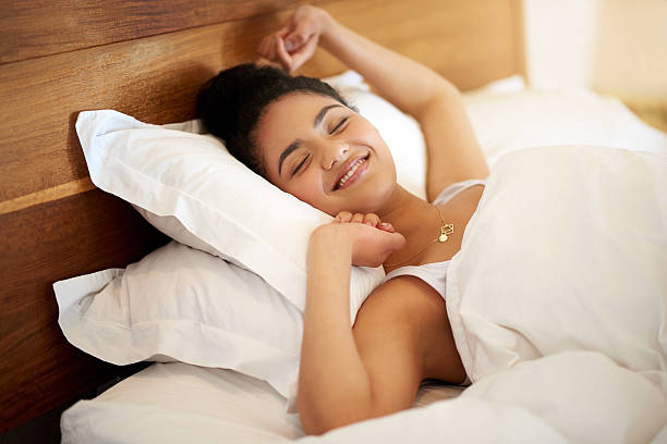 istock Waking up with happiness in her heart 623858778