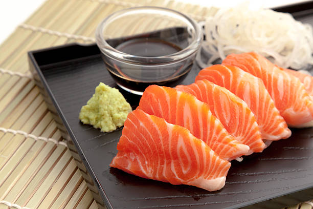 istock Salmon sashimi on the plate 623858814
