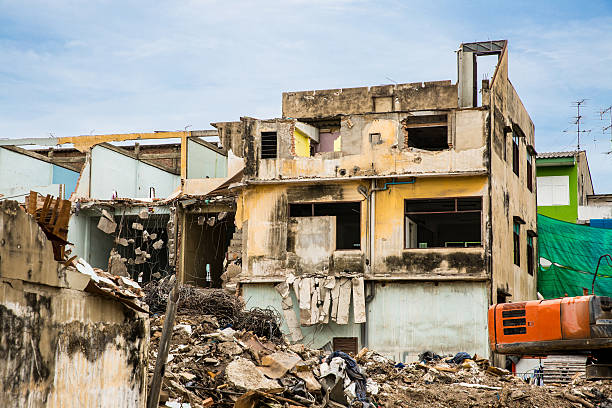 istock Demolition of buildings destroyed 623865022