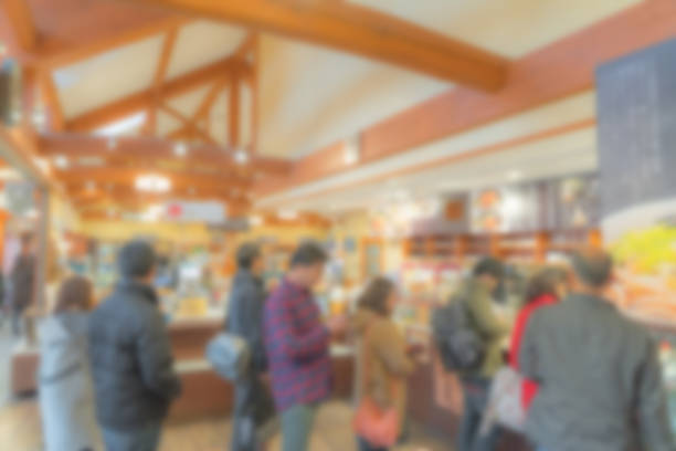istock Blurred view of a coffee shop 623865530