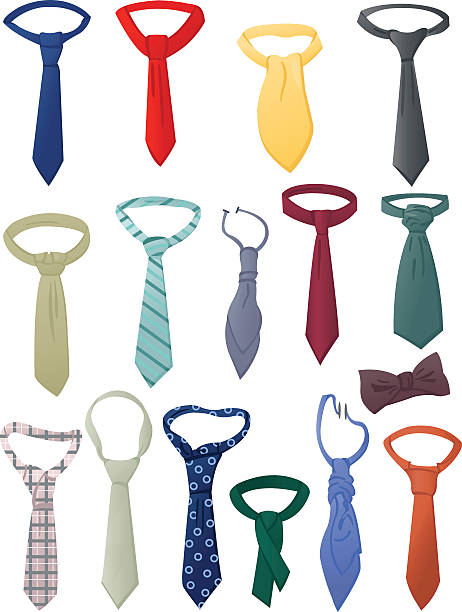 zestaw krawaty - cravat stock illustrations