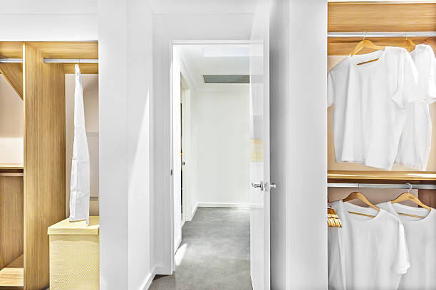 istock Laundry room of a modern house through the hallway 623870120