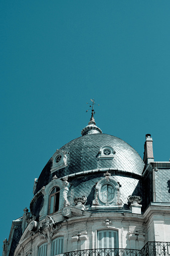 Montpellier, France - August 5, 2015: Building holding Orient Expressions, Dessange Montpellier and Ivoire and Blanc Mariage on Rue Foch, Montpellier, France.