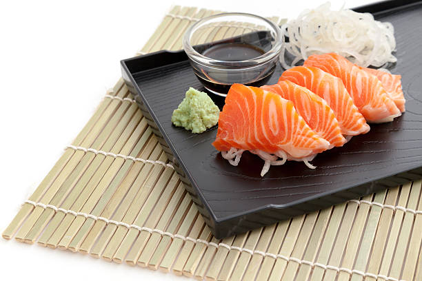 istock Salmon sashimi on the plate 623882538