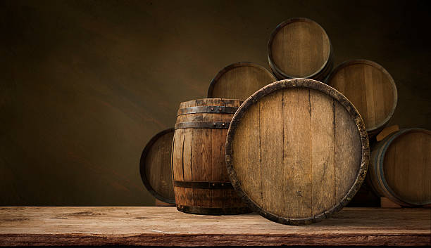 background of barrel wood,