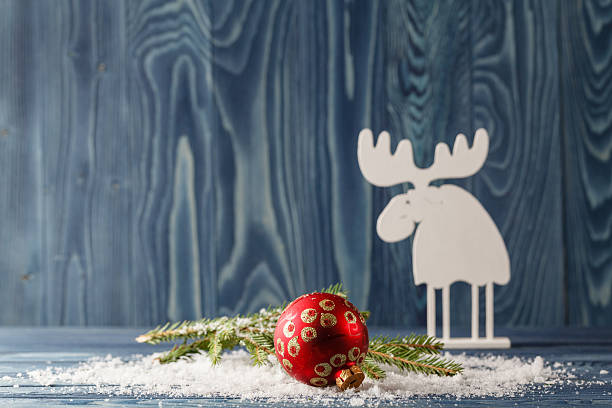 istock Christmas decoration with pine on blue 623885188