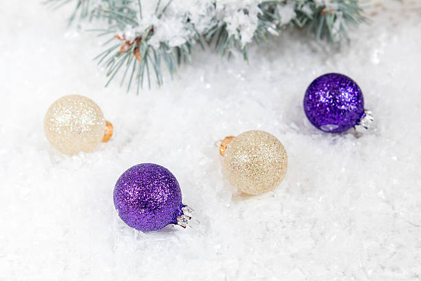 istock Christmas and New Year balls on light background 623885862
