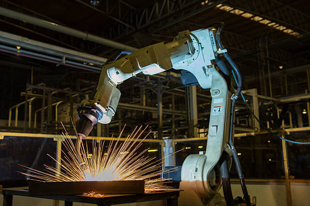 istock Robots welding team in the automotive parts 623885906