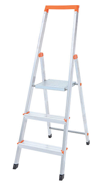 istock Aluminum metal step-ladder 623885980