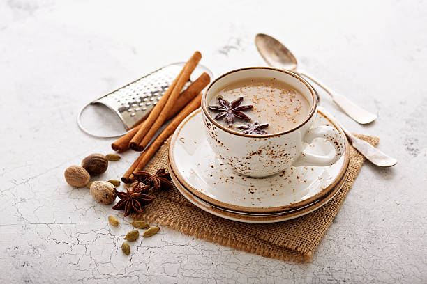 istock Masala tea in cup with winter spices 623888090