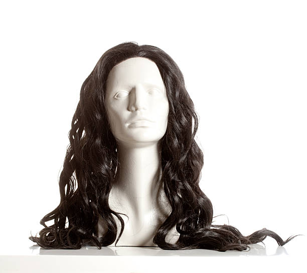 istock Mannequin Female Head with Wig on White 623889784