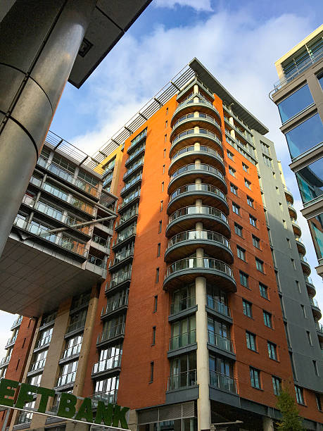 istock Modern apartments Manchester England. 623900174