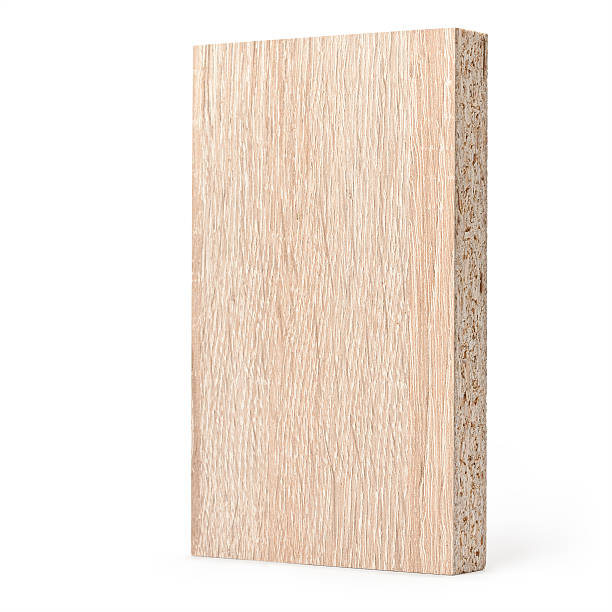 istock Piece of chipboard with texture isolated on white background. 623900898