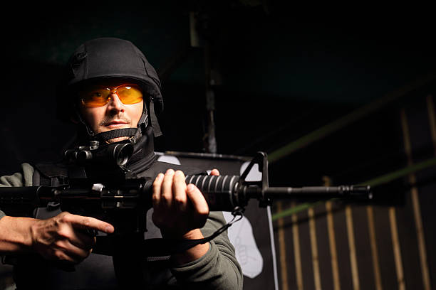 istock Policeman of the special unit. 623900918