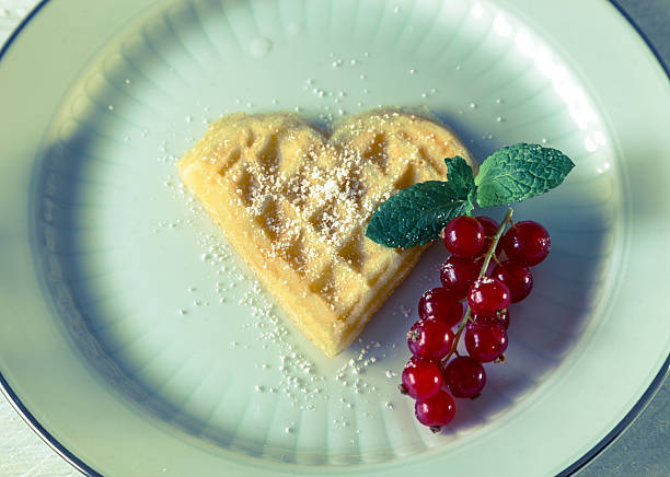 homemade heart-shaped waffle.